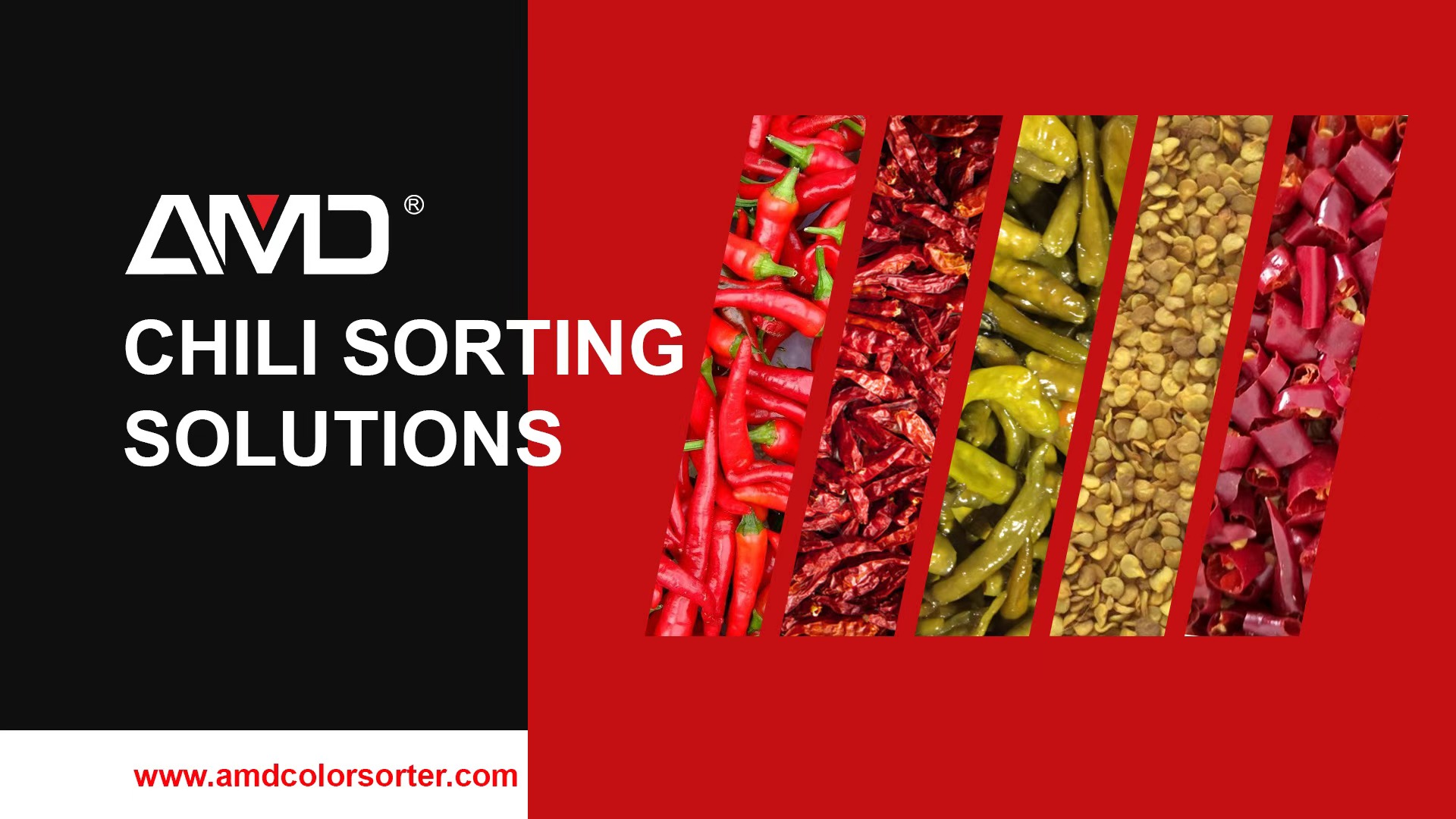 AMD® Chili Color Sorter Machine | Optical Sorting Solutions for Fresh, Dried, and Crushed Chili Peppers