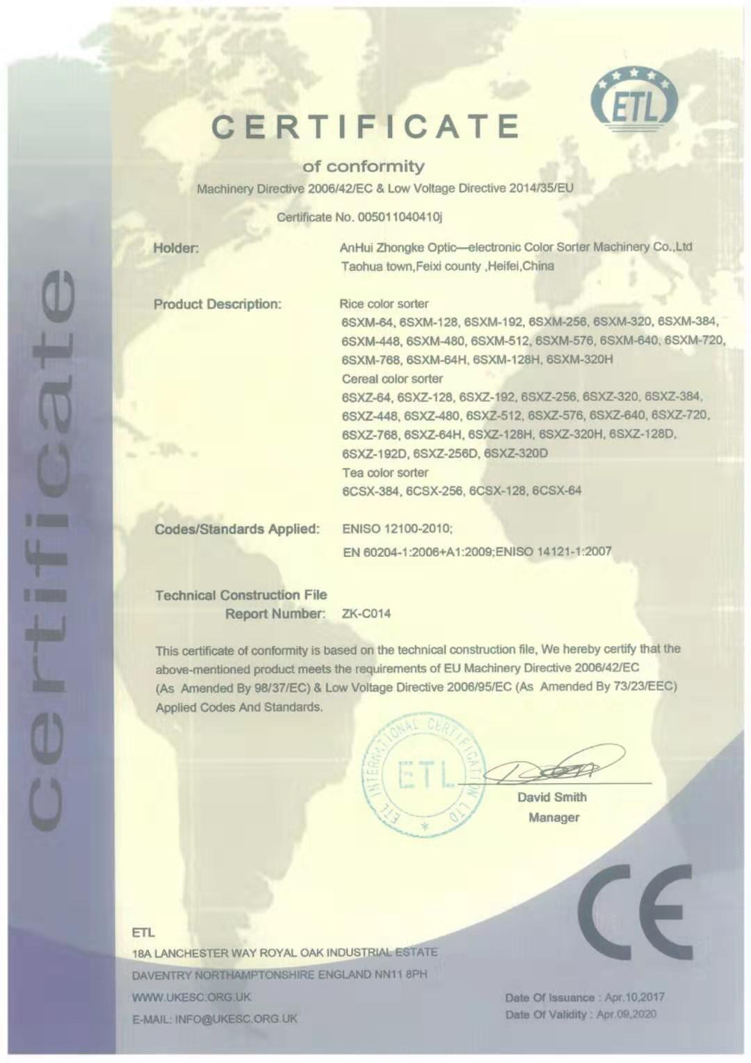 CE Certificate